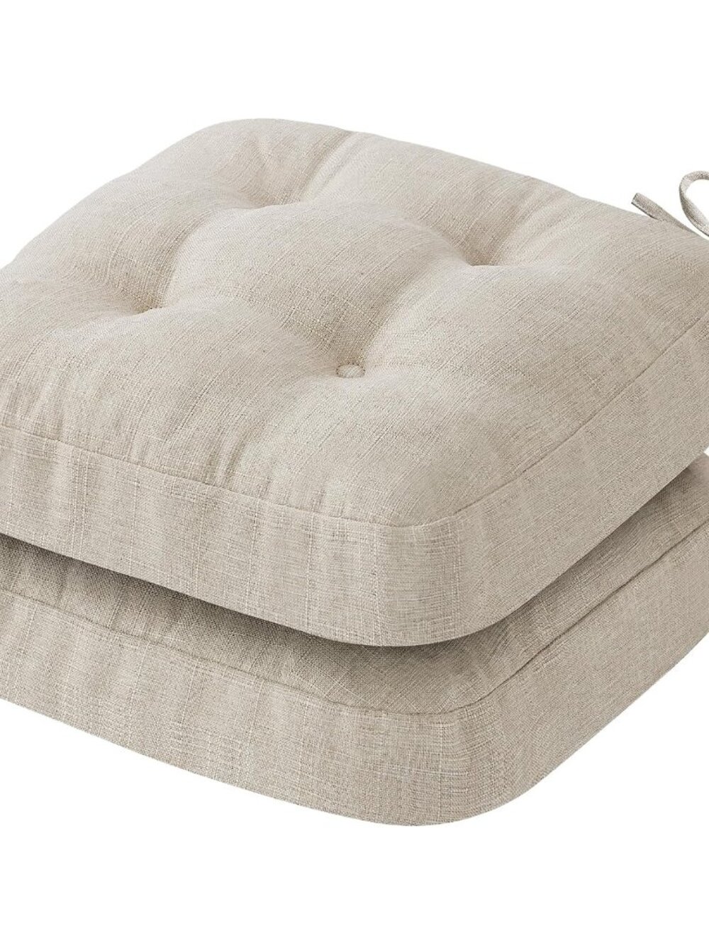 Memory Foam Dining Chair Cushions, Beige, 16.5"x16.5"x3.5"